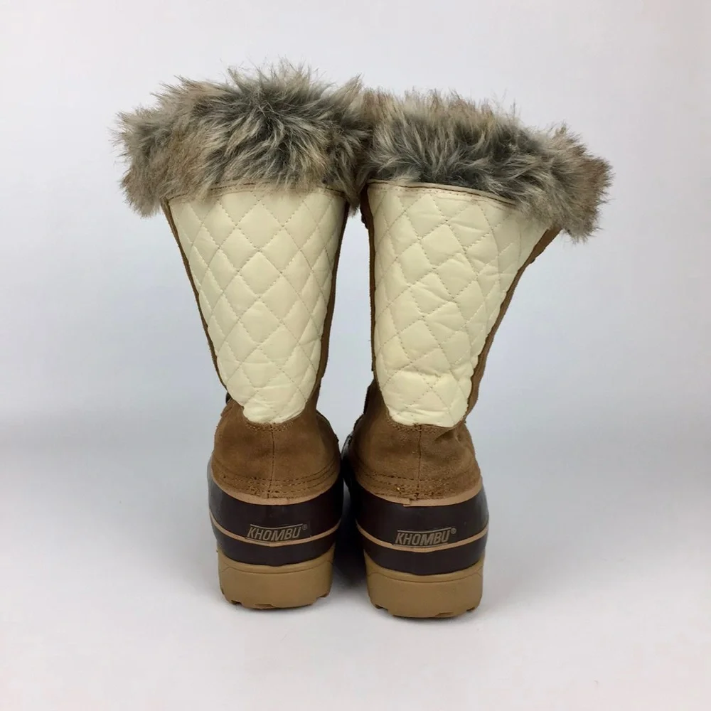 Khombu Nordic 2 Brown Waterproof Lace Up Winter Boots 9